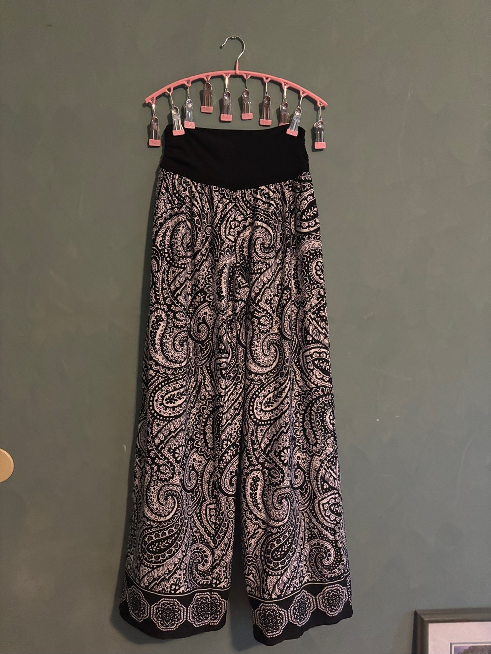 Alyx Black and White Paisley Palazzo Pants